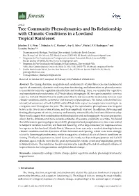 Tree Community Phenodynamics and Its Relationship with Climatic Conditions in a Lowland Tropical Rainforest