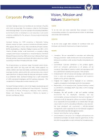 Vision, Mission and Values Statement