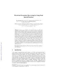Wavefront Parameters Recovering by Using Point Spread Function