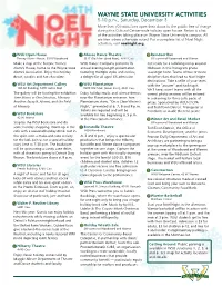 Wayne State University Activities