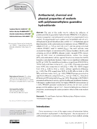 Antibacterial, Chemical and Physical Properties of Sealants with Polyhexamethylene Guanidine Hydrochloride