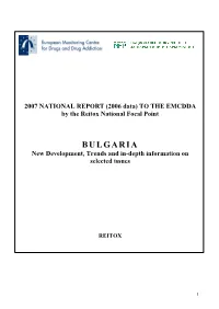 BULGARIA New Development, Trends and In-Depth Information on Selected Issues
