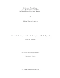 Outcome Prediction and Hierarchical Models in Real-Time Strategy Games