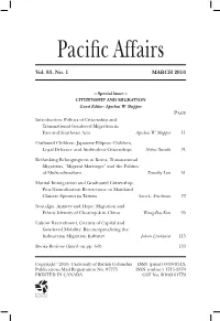 Pacific Affairs