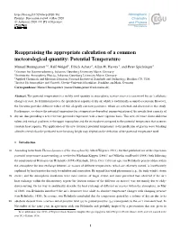Potential Temperature Manuel Baumgartner1,2, Ralf Weigel2, Ulrich Achatz4, Allan H