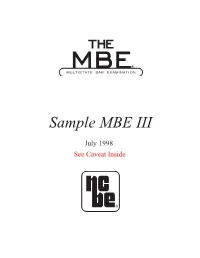 Sample MBE III