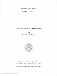 The Case System of Tagalog Verbs