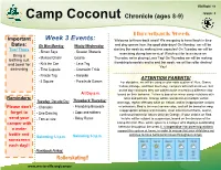 Week 3 Events: Welcome to Throw-Back Week! We Are Going to Travel Back in Time