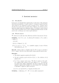 3. Invariant Measures