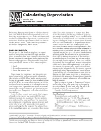 Calculating Depreciation
