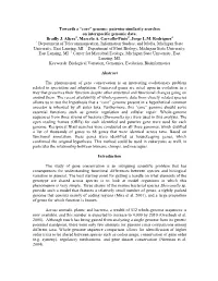 “Core” Genome: Pairwise Similarity Searches on Interspecific Genomic Data
