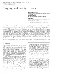 Intersubjectivity Evolved to Fit the Brain, but Grammar Co