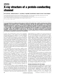 X-Ray Structure of a Protein-Conducting Channel