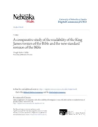 A Comparative Study of the Readability of the King James Version of the Bible and the New Standard Revision of the Bible