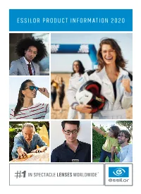 Essilor Product Information 2020