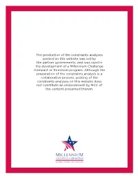 Liberia's Constraints Analysis