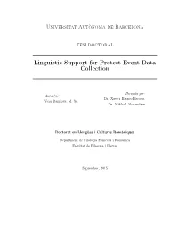Linguistic Support for Protest Event Data Collection