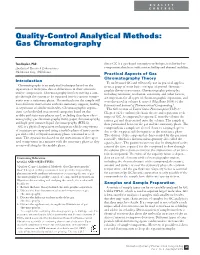 Quality-Control Analytical Methods: Gas Chromatography