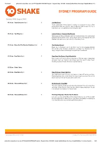 Sydney Program Guide