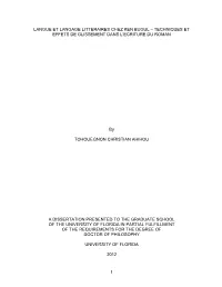 1 Langue Et Langage Litteraires Chez Ken Bugul