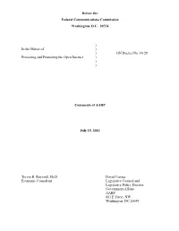 AARP Net Neutrality FCC Comments July 13 2014