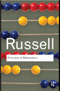 Bertrand Russell – Principles of Mathematics