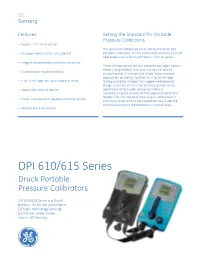 DPI 610/615 Series Druck Portable Pressure Calibrators