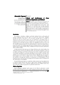 Music and Architecture: a Cross Between Inspiration and Method Fig