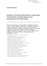 Summary of the Second Workshop on Liquid Argon Time Projection Chamber Research and Development in the United States
