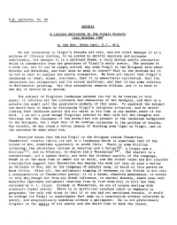 V.S. Lectures, No. 83 ARCADIA a Lecture Delivered to the Virgil