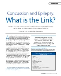Concussion and Epilepsy: What Is the Link?