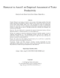 Hamcrest Vs Assertj: an Empirical Assessment of Tester Productivity