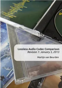 Lossless Audio Codec Comparison