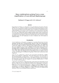 New Combinations Arising from a New Classification of Non-African
