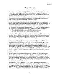 Notes on Infinite Sets (PDF)