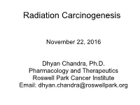 Radiation Carcinogenesis