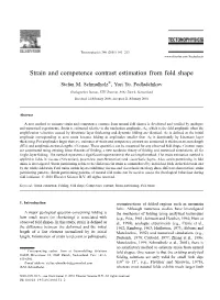 Strain and Competence Contrast Estimation from Fold Shape