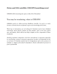 What Is CHEOPS?