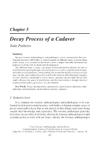 Decay Process of a Cadaver 85