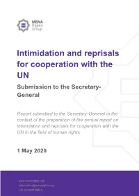 Download MRG Report on Intimidation and Reprisals