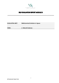 Self-Evaluation Report Module 3 ______