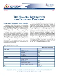 The Hualapai Reservation and Extension Programs