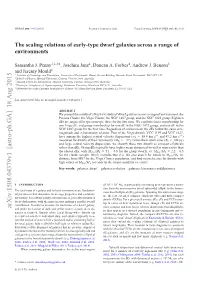 The Scaling Relations of Early-Type Dwarf Galaxies Across a Range Of