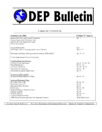 NJDEP-DEP Bulletin, 02/26/2003 Issue