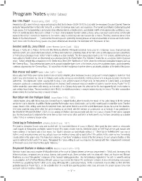 Program Notesby Victor Gebauer