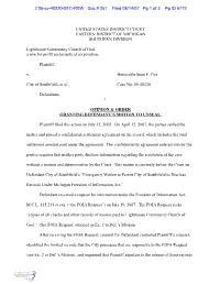 S:\Katrina\Lighthouse Opinion on Order to Unseal.Wpd