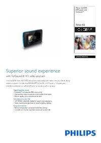 SA4VD404AN/97 Philips MP4 Player with Fullsound™