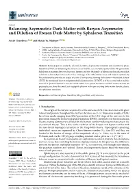 Balancing Asymmetric Dark Matter with Baryon Asymmetry and Dilution of Frozen Dark Matter by Sphaleron Transition