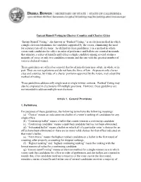 Instant Runoff Voting in Charter Counties and Charter Cities