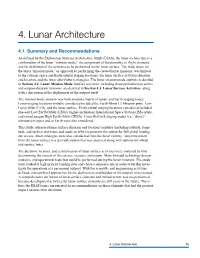 4. Lunar Architecture